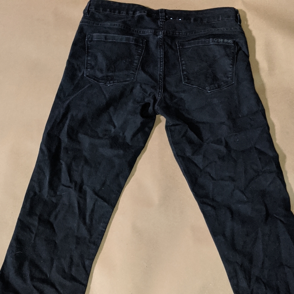 Calvin Klein black loose jeans, size 8